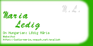 maria ledig business card
