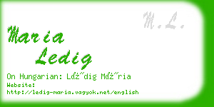 maria ledig business card